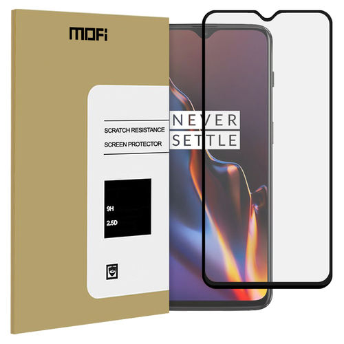 Mofi Full Coverage Tempered Glass Screen Protector for OnePlus 6T - Black